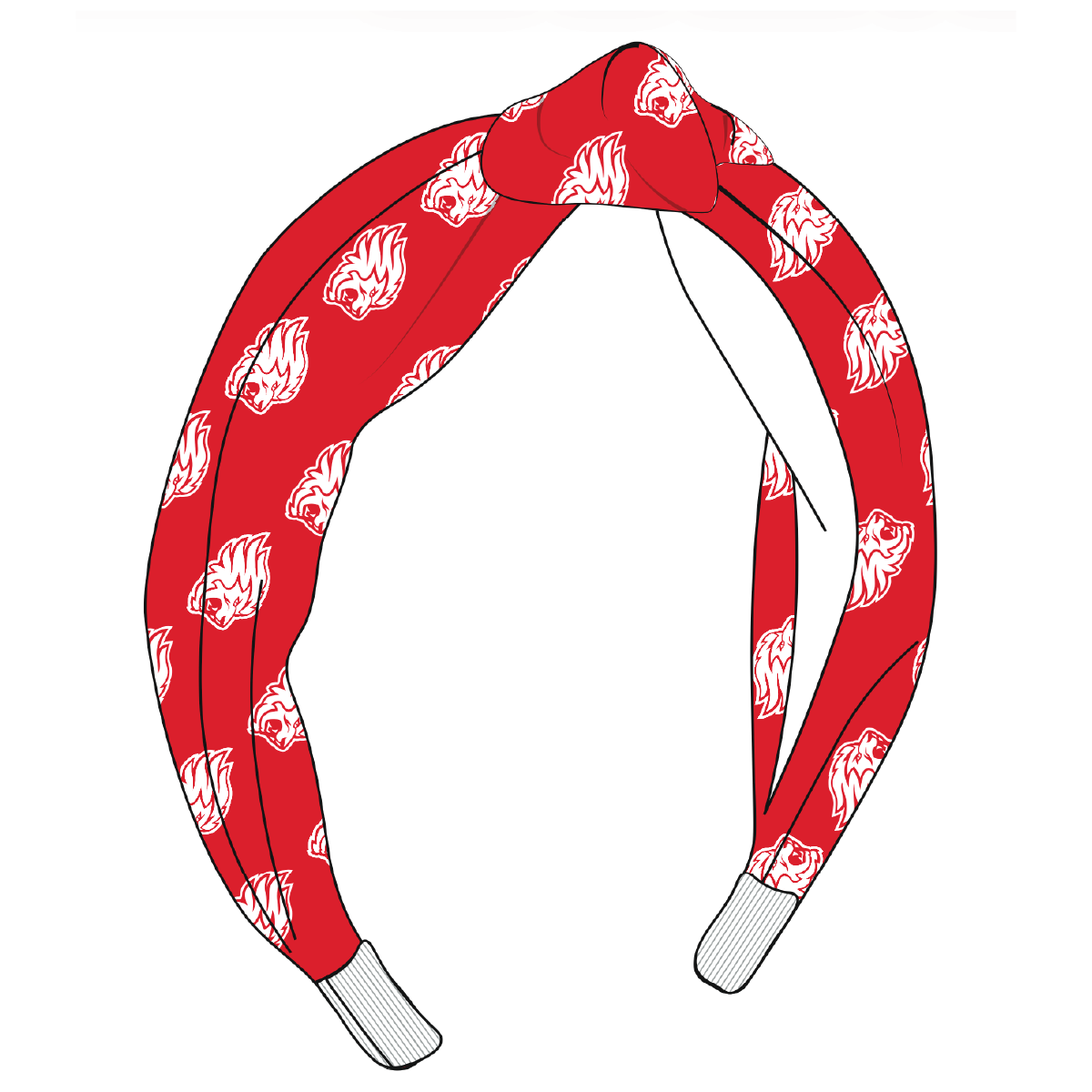 CDS Lions Knotted Headband RED